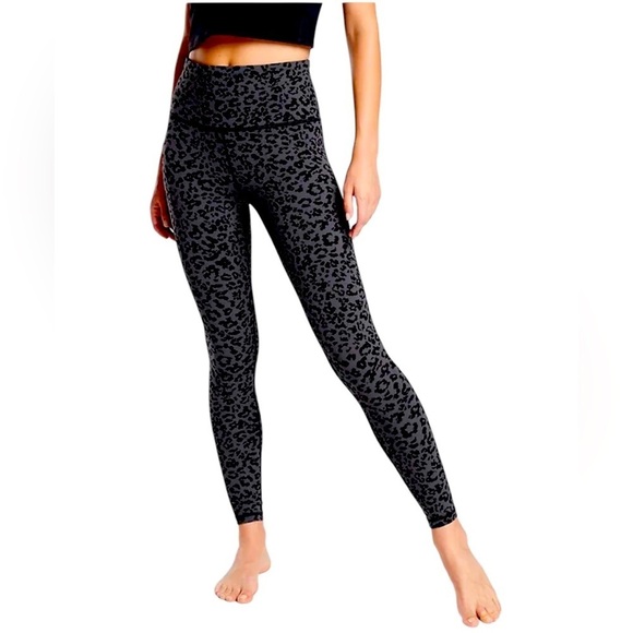 Athleta Elation Ultra High Rise Leopard Print Leggings Blue Purple Size S - Picture 1 of 7